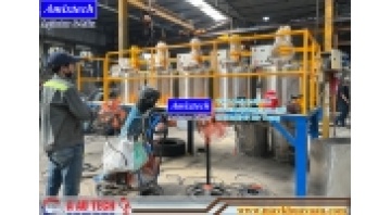 Bồn khuấy sơn sàn thao tác