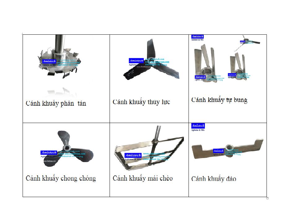 bộ cánh khuấy bằng inox