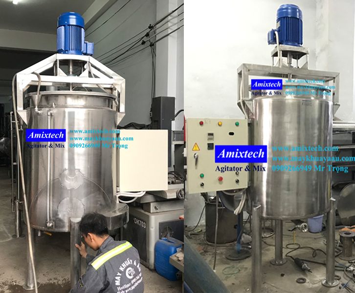 bồn phối trộn thực phẩm có gia nhiệt
