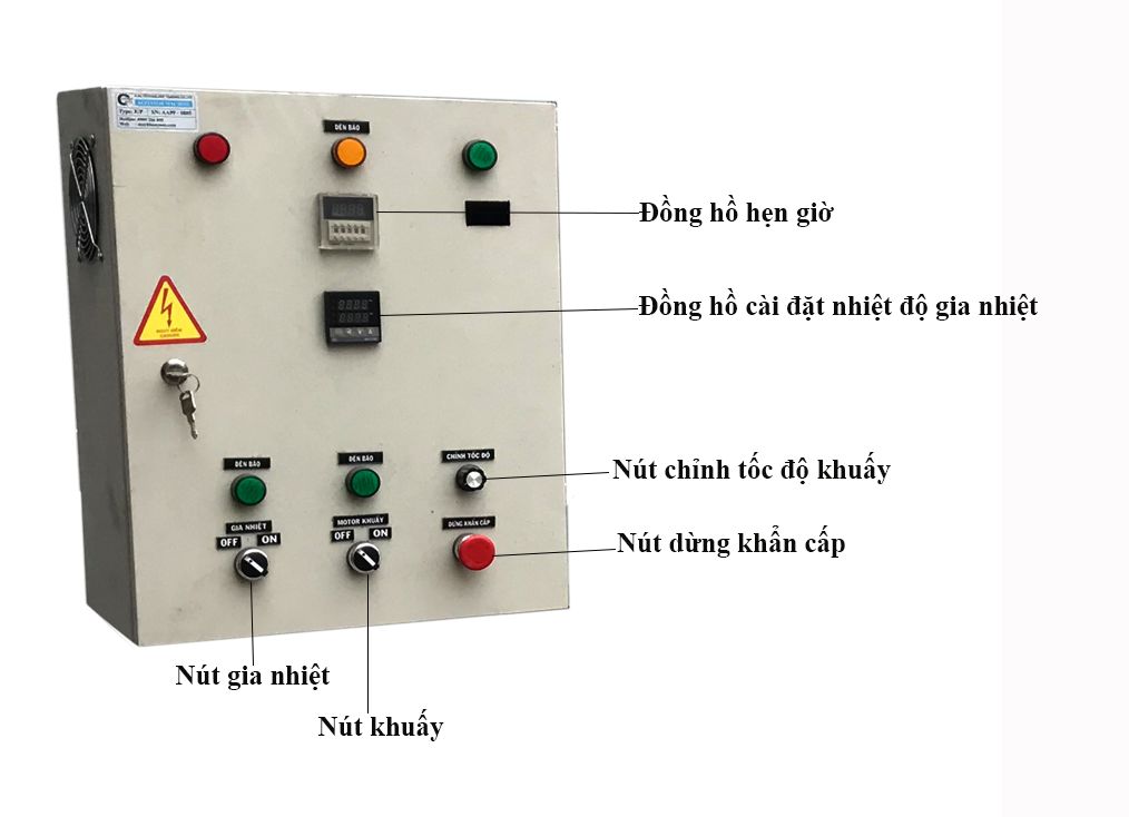 tủ điều khiển bồn khuấy gia nhiệt hóa chất