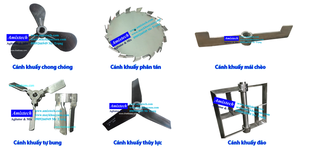 các dạng cánh khuấy phổ thông