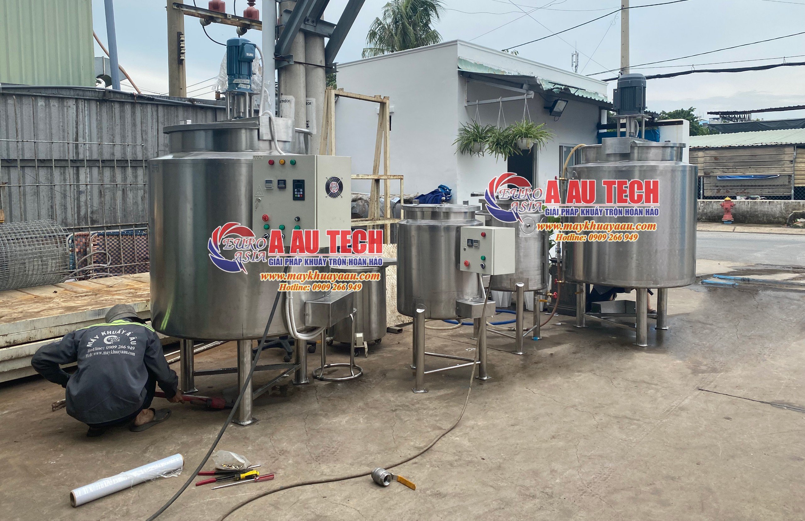 hệ thống bồn khuấy sản xuất phân bón 