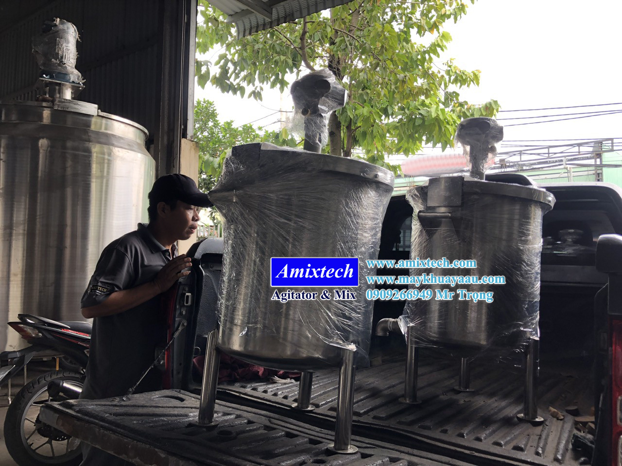 bồn khuấy khí nén 100 lít