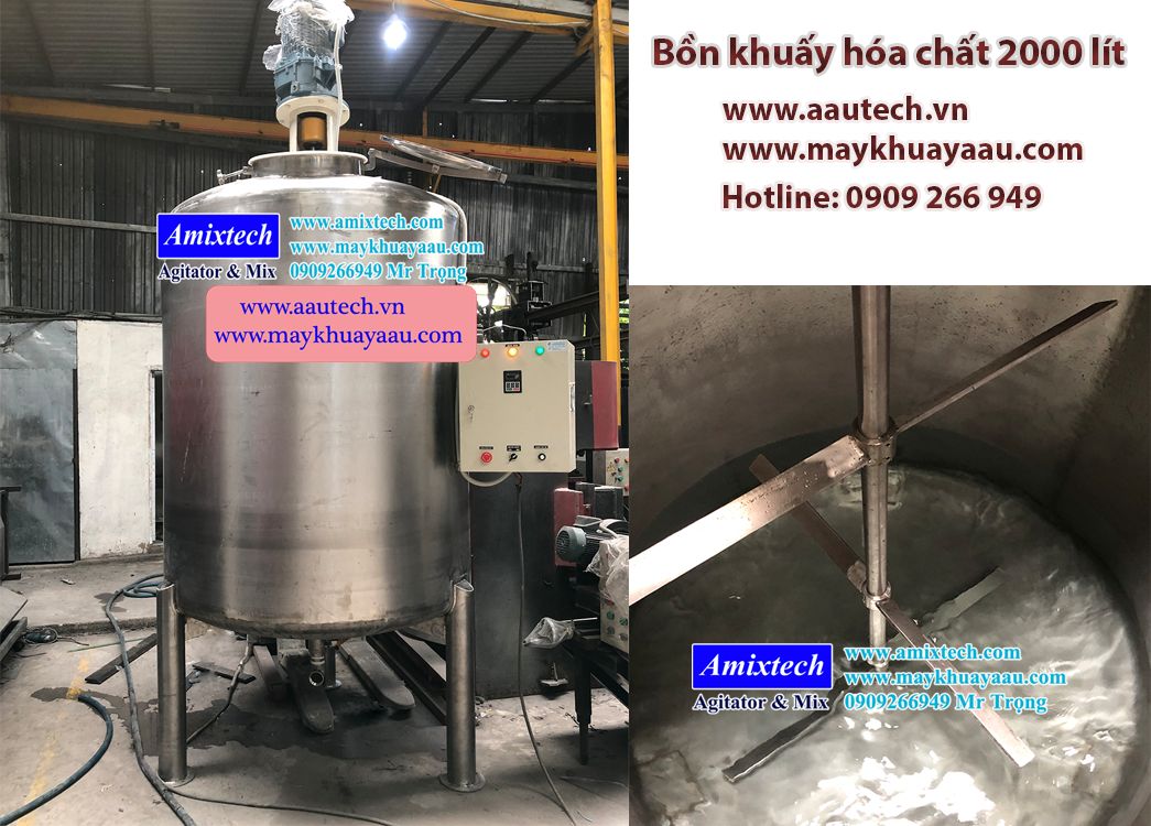 bồn khuấy phân bón 2000 lít