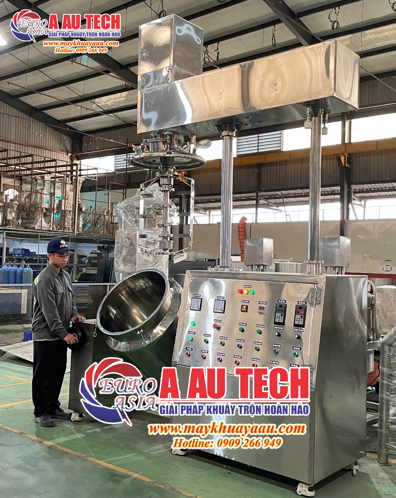 máy sản xuất mỹ phẩm hút chân không 6
