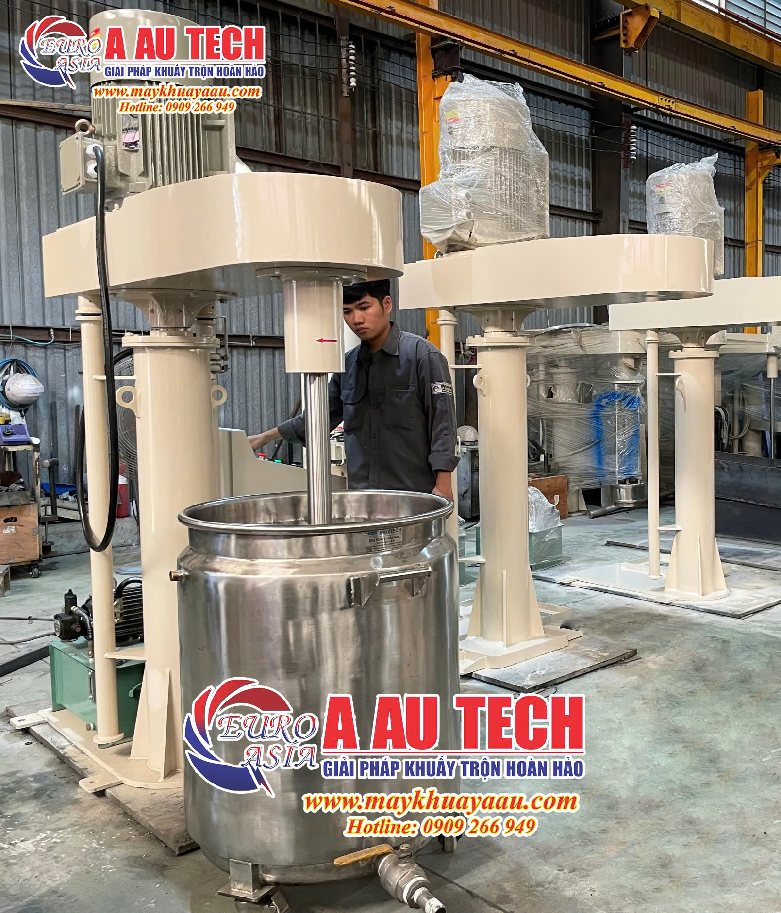 máy khuấy hóa chất 500 lít