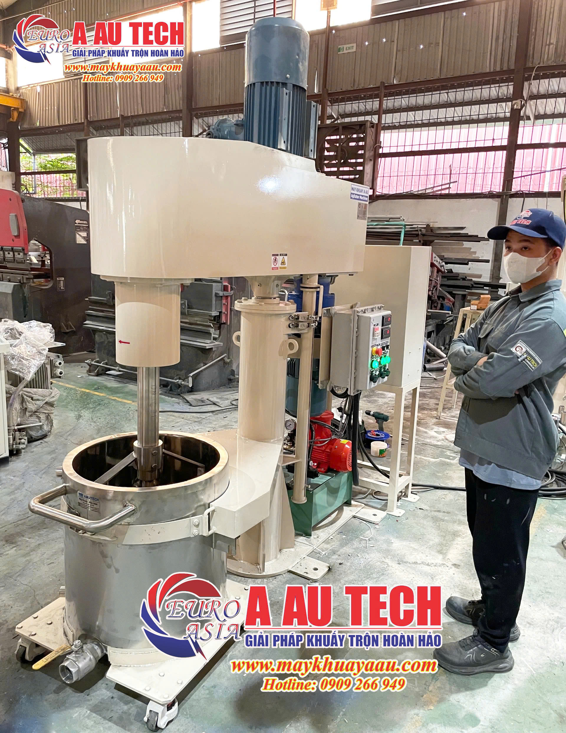 máy khuấy sơn giả đá 200 lít