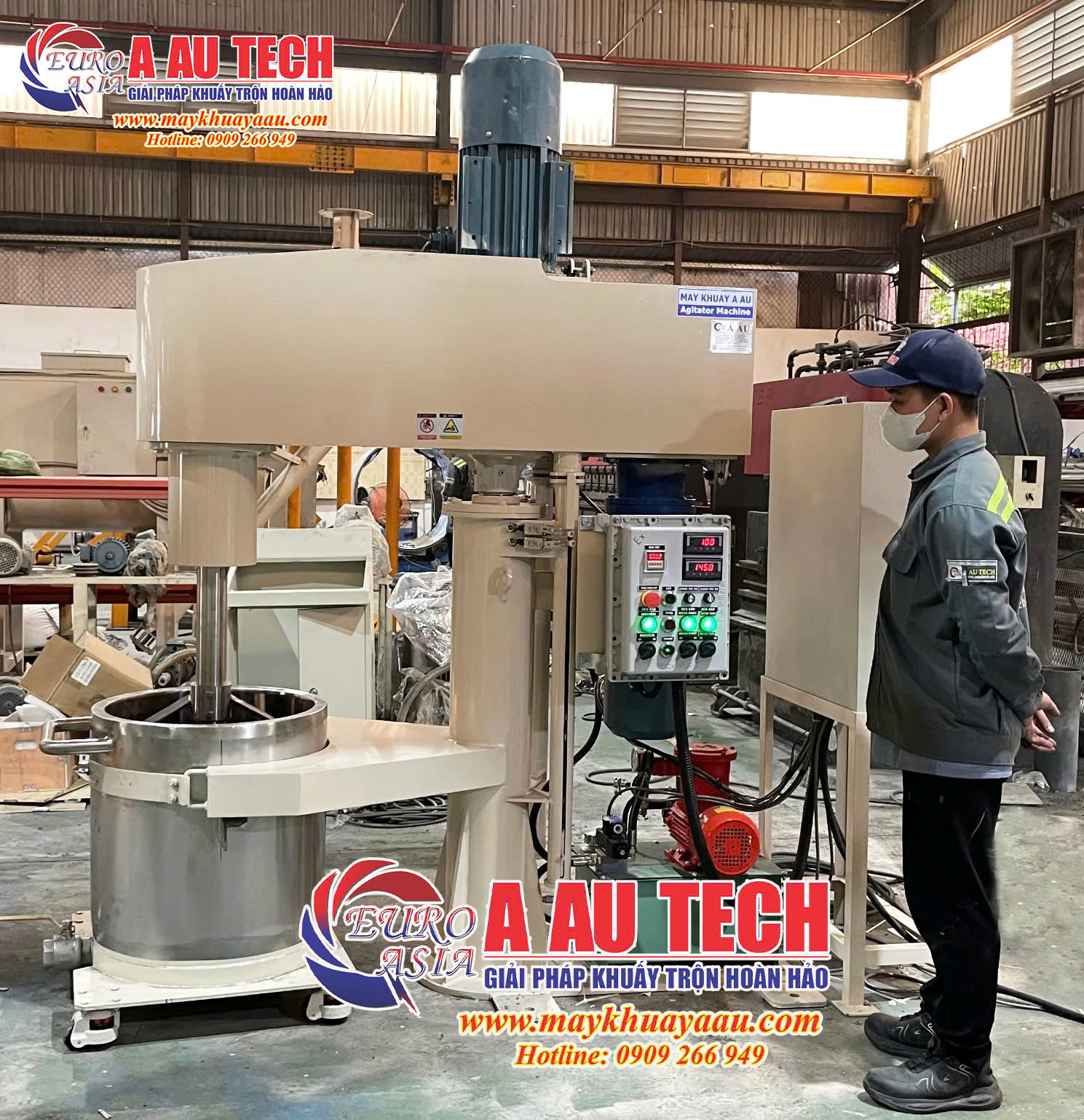 máy khuấy sơn giả đá 1000 lít