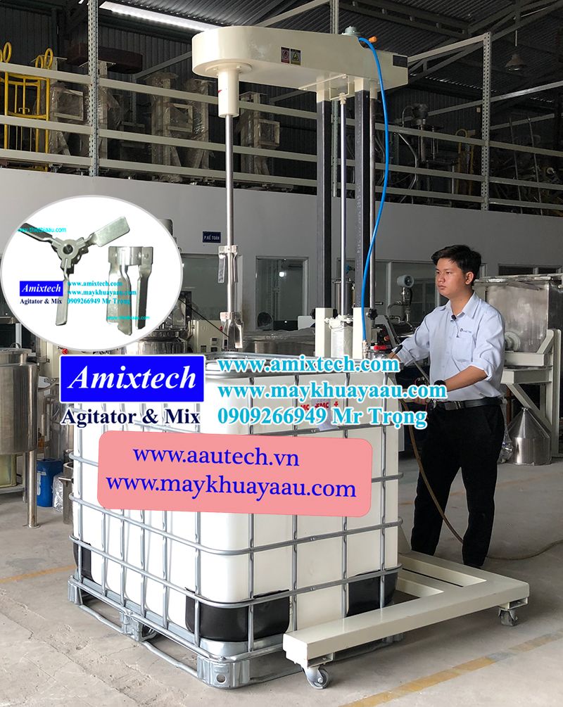 máy khuấy thùng ibc 1000 lít