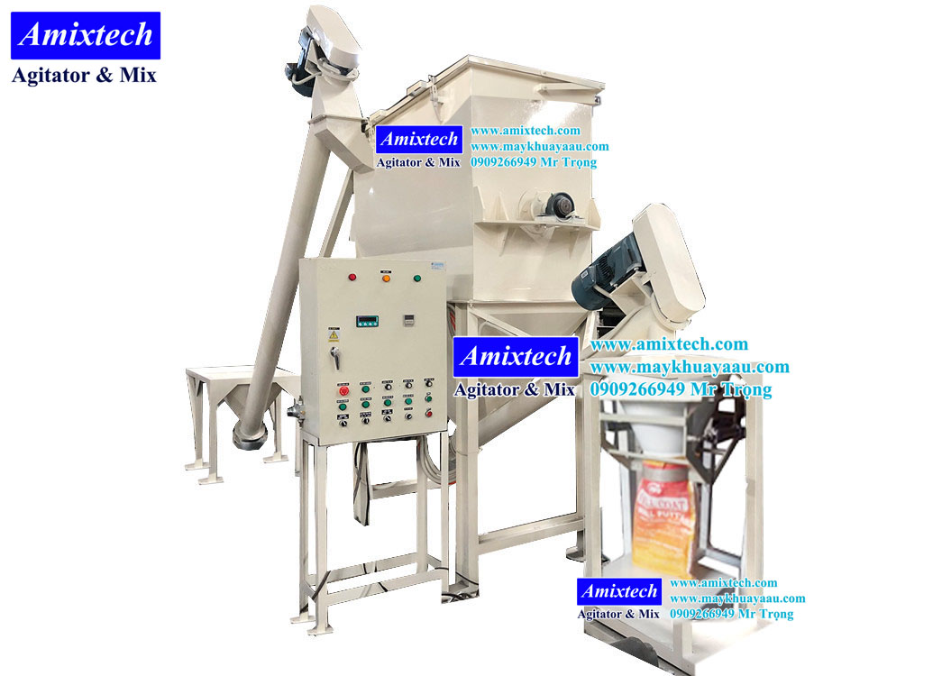 máy trộn bột trét tường, bột bả 1 tấn
