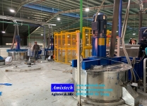Bồn khuấy hóa chất lắp trên sàn thao tác